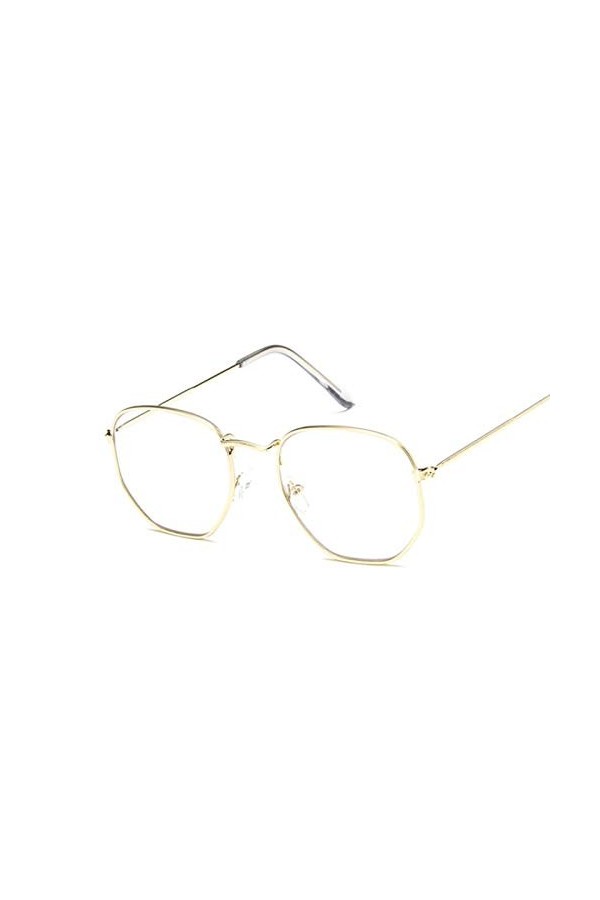 HAOMAO Marque Designer Mirror Retro Shield Lunettes de Soleil pour Femmes Goldgray