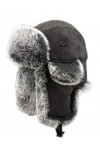 Insun Unisex Chapka Suède Chapeau de Trappeur en Fausse Fourrure Chaud Anti Vent Ushanka Chapeau de Chasse Russe Marron XL