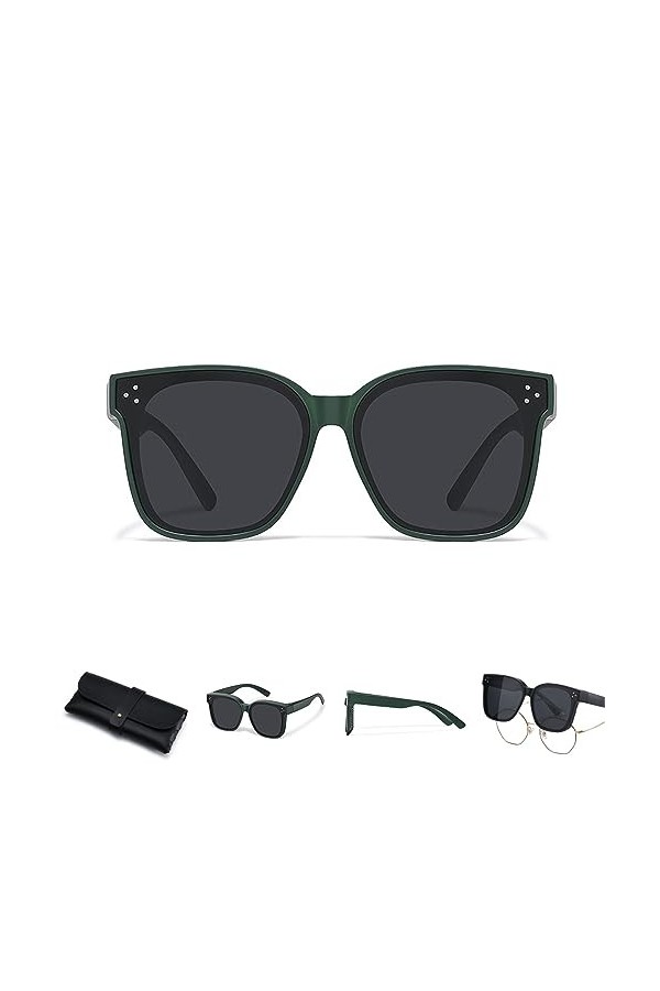 GAMIRA Modèles universels de lunettes de soleil myopes, Lunettes de soleil adaptées aux lunettes pour hommes femmes, Lentille