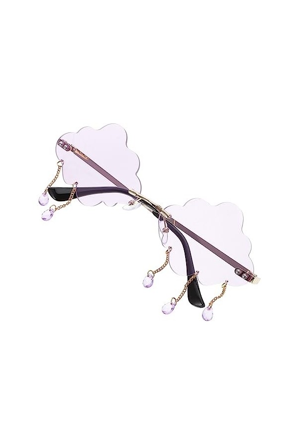 USHOBE 3 Pièces Lunettes De Soleil Cool Lunettes Verre Nuage Lunettes Mignon Lunettes Verre Nuage Lunettes Disco Drôle Lunett
