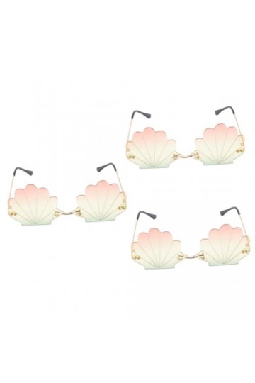 Didiseaon 3 Pièces Lunettes Sans Monture Lunettes De Soleil Coquillage Lunettes De Soleil Femme Lunettes De Soleil De Mode Po