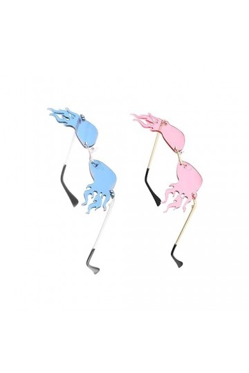 SOIMISS 2 Pièces Des Lunettes Feu Lunettes De Soleil De Mode Pour Femmes Lunettes De Soleil En Forme De Flamme Lunettes De So