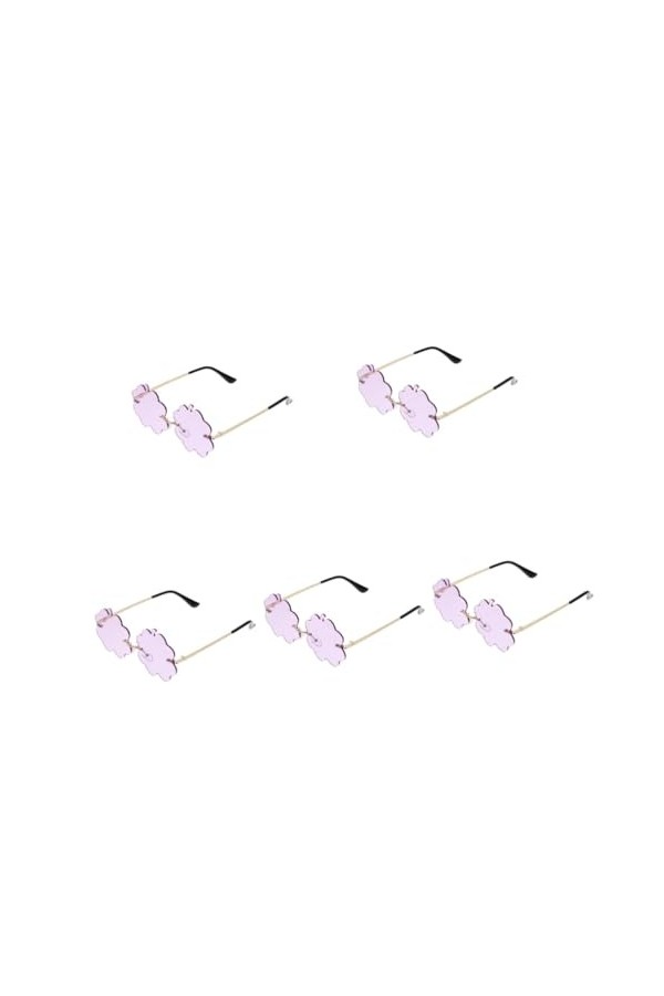 CALLARON 3 Paires De Lunettes De Soleil Lunettes Sans Monture Lunettes Disco En Forme De Nuage Lunettes Nuage Lunettes Amusan