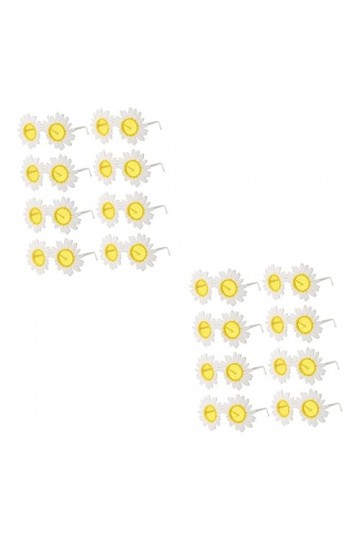 ABOOFAN 16 Pièces Marguerite Lunettes Enfant En Bas Âge Lunettes Rétro Lunettes De Soleil Fleur Lunettes De Soleil Fleur Lune