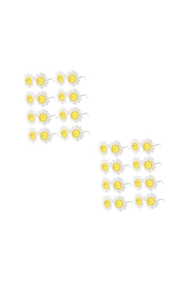 ABOOFAN 16 Pièces Marguerite Lunettes Enfant En Bas Âge Lunettes Rétro Lunettes De Soleil Fleur Lunettes De Soleil Fleur Lune