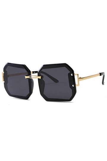 XUANTAO Lunettes de Soleil polarisées Classiques pour Femmes sans Cadre Coupe Mode Grand Cadre Lunettes de Soleil pour Femmes