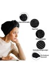 Lot de 5 turbans en jersey extensible pour cheveux urbains, couleur unie, ultra doux, extra long, respirant, pour femme