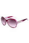 HPIRME Lunettes de soleil rondes vintage femme lunettes de soleil rétro grand cadre dégradé dames, violet, taille unique