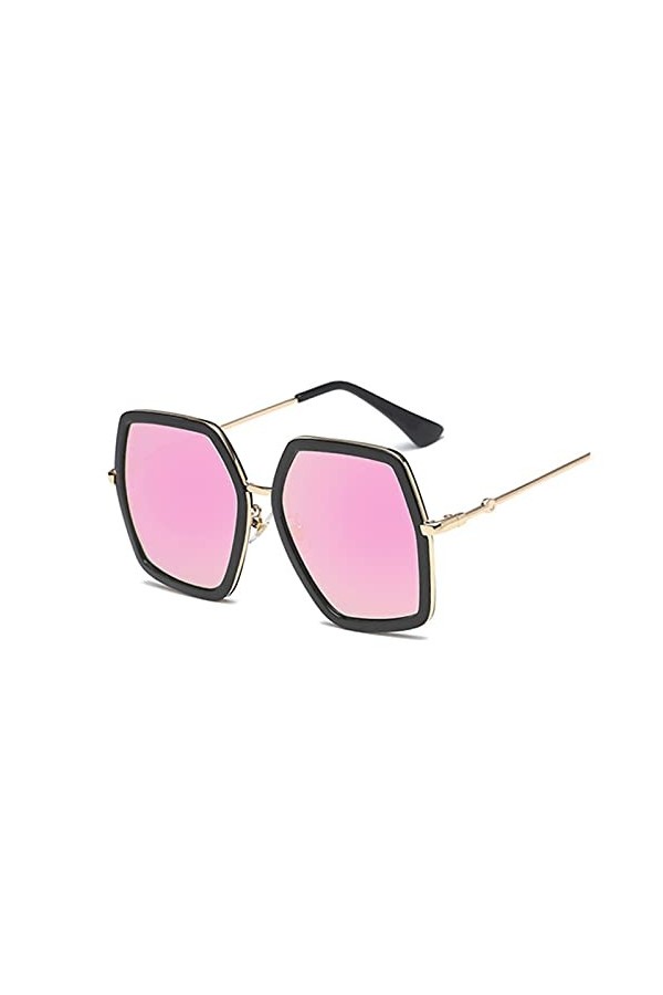 ZZDH Lunettes de Soleil Lunettes de Soleil hexagonaux Femmes Gradient lentille Lunettes de Soleil pour Femmes Ombres surdimen
