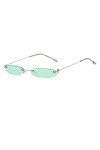 MUTYNE Lunettes de soleil rectangulaires sans monture femmes mode petites lunettes de soleil sans cadre hommes femmes punk lu