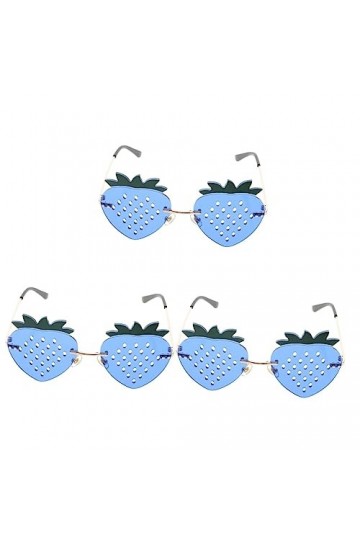 GALPADA 3 Paires Verres à La Fraise Lunettes Sans Monture Lunettes De Soleil Tendance Pour Femmes Lunettes De Soleil De Mode 