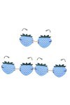 GALPADA 3 Paires Verres à La Fraise Lunettes Sans Monture Lunettes De Soleil Tendance Pour Femmes Lunettes De Soleil De Mode 