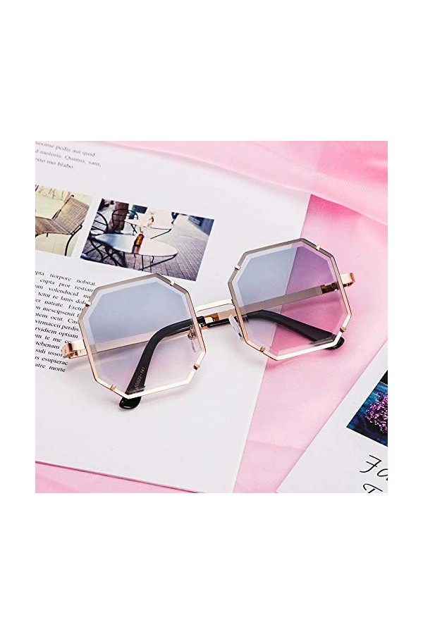 BGPOM Lunettes de Soleil Lunettes de Soleil UV Proof Large Frame pour Femme