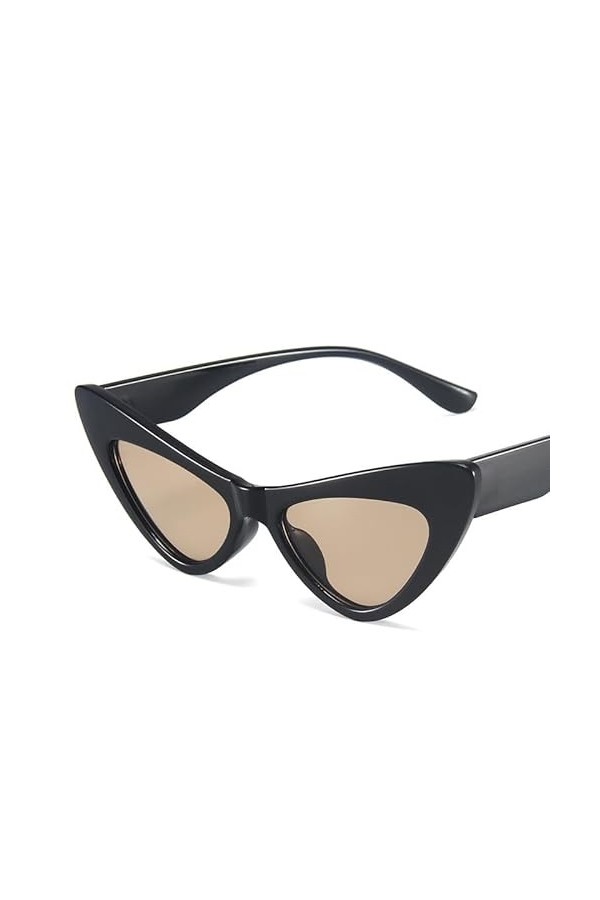 Mode Vintage Cat Eye Femmes Lunettes De Soleil Tendance Lunettes Hommes Classique Extérieur Lunettes Uv400, marron, Taille un