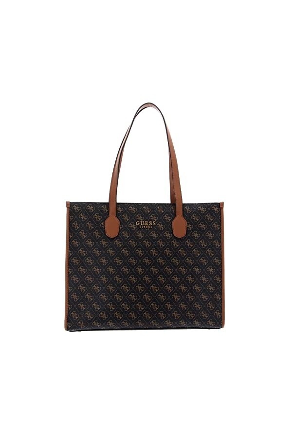 GUESS Cabas cuir PU logo all over jeans - Femme