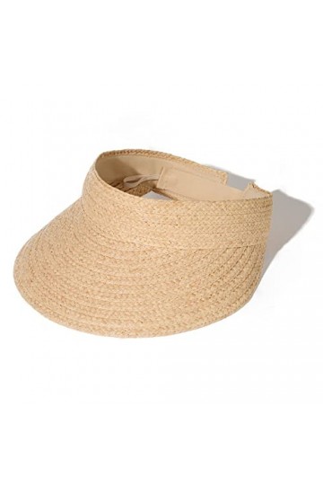 FURTALK Chapeaux à visière pour Femmes Chapeaux de Paille à Larges Bords pour Femmes Visières de Plage Pliables Chapeaux de P