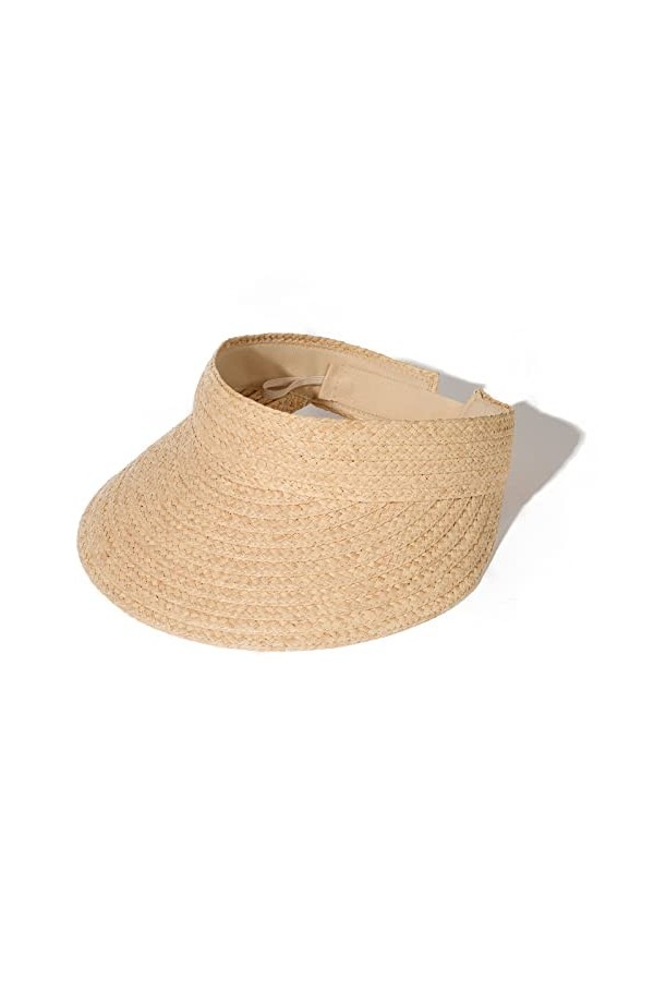 FURTALK Chapeaux à visière pour Femmes Chapeaux de Paille à Larges Bords pour Femmes Visières de Plage Pliables Chapeaux de P