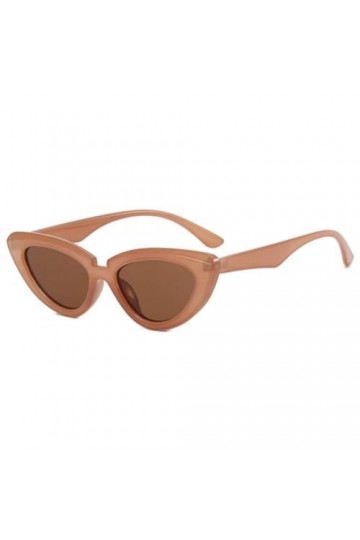 Lunettes de Soleil Vintage Petit œil de Chat Femme Miroir Lunettes de Soleil Femme Mode Nuances Couleurs Bonbons UV400, Aubur
