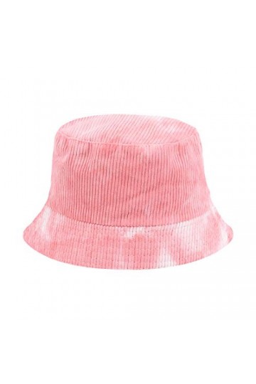 Surkat Tie Dye Bonnet en velours côtelé réversible Pêcheur Chapeau de soleil pliable pour femme - - Taille M
