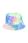 Surkat Tie Dye Bonnet en velours côtelé réversible Pêcheur Chapeau de soleil pliable pour femme - - Taille M