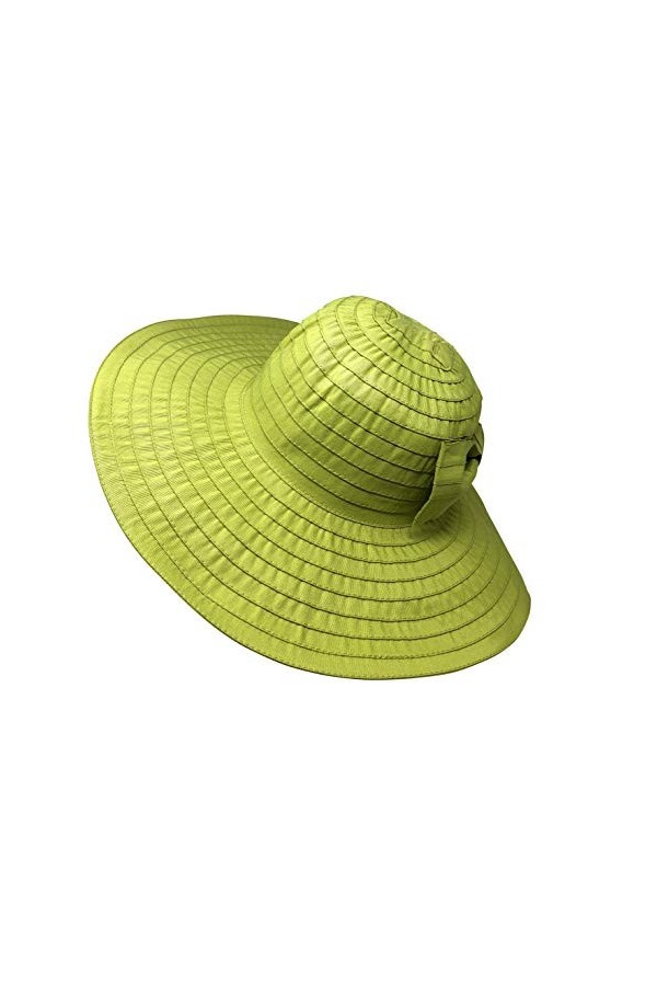 Nickannys Chapeau de Plage Pliable avec nœud UPF 50 - Vert - Taille Unique