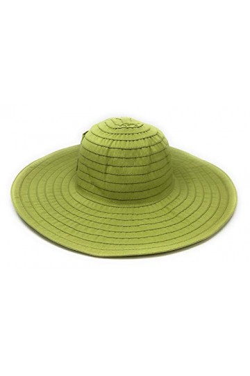 Nickannys Chapeau de Plage Pliable avec nœud UPF 50 - Vert - Taille Unique