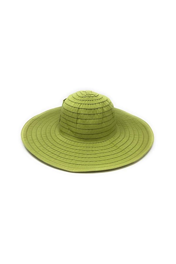 Nickannys Chapeau de Plage Pliable avec nœud UPF 50 - Vert - Taille Unique