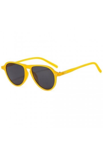 MUTYNE Lunettes de soleil carrées rétro pour femmes et hommes, lunettes de soleil tendance pour dames, lunettes UV400, jaune,