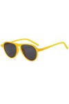 MUTYNE Lunettes de soleil carrées rétro pour femmes et hommes, lunettes de soleil tendance pour dames, lunettes UV400, jaune,