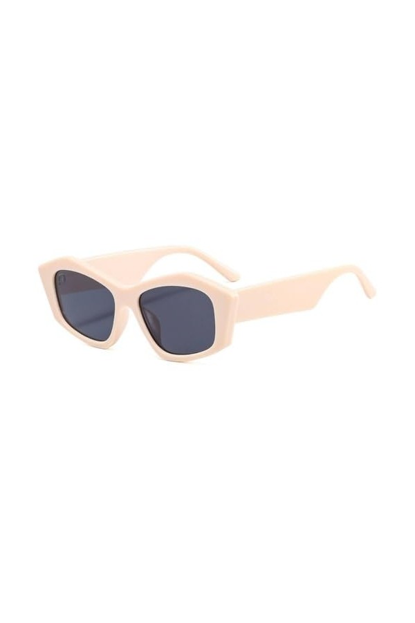 MUTYNE Lunettes de Soleil Rétro Oeil de Chat pour Femmes Hommes Luxe Petite Texture Cadre Lunettes de Soleil Carrées Mode Lun