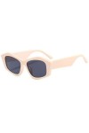 MUTYNE Lunettes de Soleil Rétro Oeil de Chat pour Femmes Hommes Luxe Petite Texture Cadre Lunettes de Soleil Carrées Mode Lun