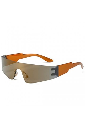 Y2k Lunettes de soleil de sport tendance pour femme - Lunettes de soleil punk sans monture - Lunettes de soleil pour homme - 