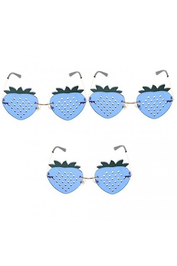 SOIMISS 3 Paires Verres à La Fraise Lunettes De Fraise Lunettes De Soleil De Mode Pour Femmes Lunettes De Mode Pour Femmes Lu