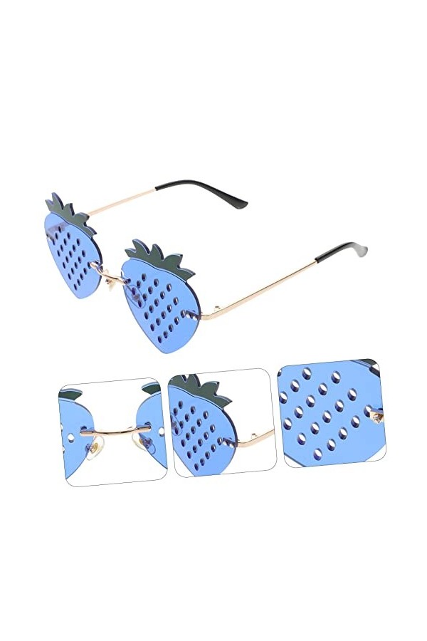 SOIMISS 3 Paires Verres à La Fraise Lunettes De Fraise Lunettes De Soleil De Mode Pour Femmes Lunettes De Mode Pour Femmes Lu