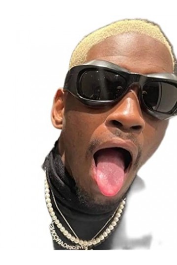 YANGQI Lunettes de soleil hip-hop irrégulière uniques pour femme - Lunettes de soleil cool à rayures pour homme Y2K vintage g