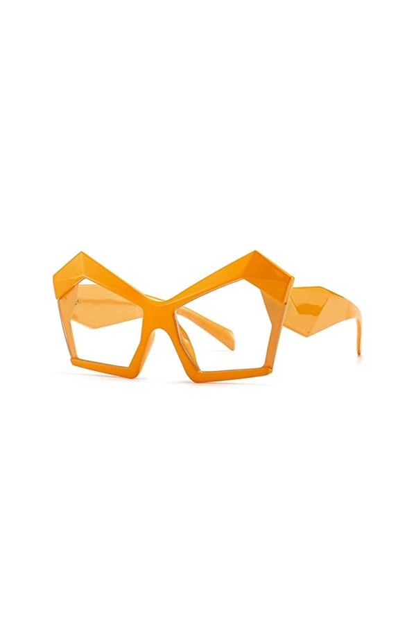 Lunettes de soleil surdimensionnées uniques à personnalité irrégulière pour femmes, nouvelles lunettes de soleil de luxe, cou
