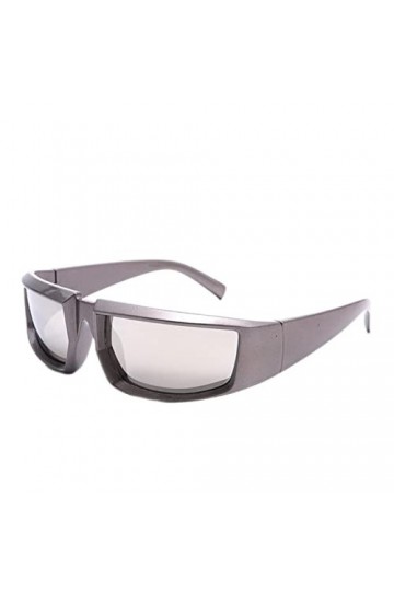 PAXAS Y2K Lunettes de soleil de sport pour femme Style punk Lunettes de soleil pour homme Verres miroir colorés Mode Eyewear-