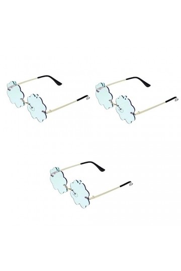 CALLARON 3 Paires De Lunettes De Soleil Lunettes Métalliques Lunettes Vintage Accessoires De Bal Lunettes Sans Monture Lunett