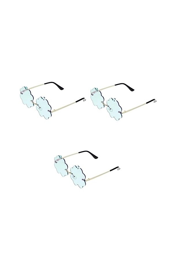 CALLARON 3 Paires De Lunettes De Soleil Lunettes Métalliques Lunettes Vintage Accessoires De Bal Lunettes Sans Monture Lunett