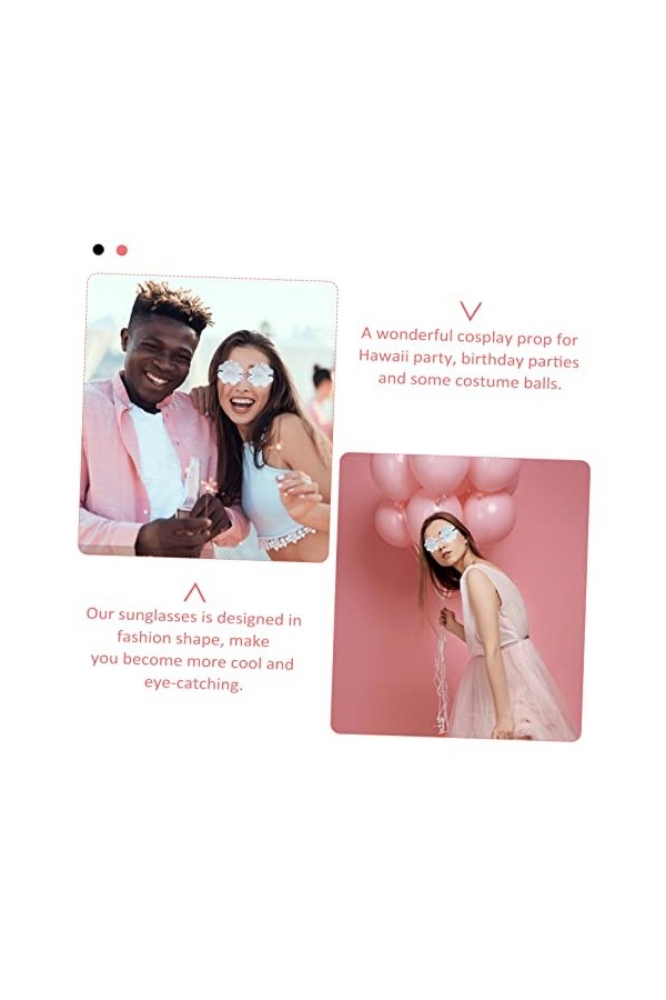 CALLARON 3 Paires De Lunettes De Soleil Lunettes Métalliques Lunettes Vintage Accessoires De Bal Lunettes Sans Monture Lunett