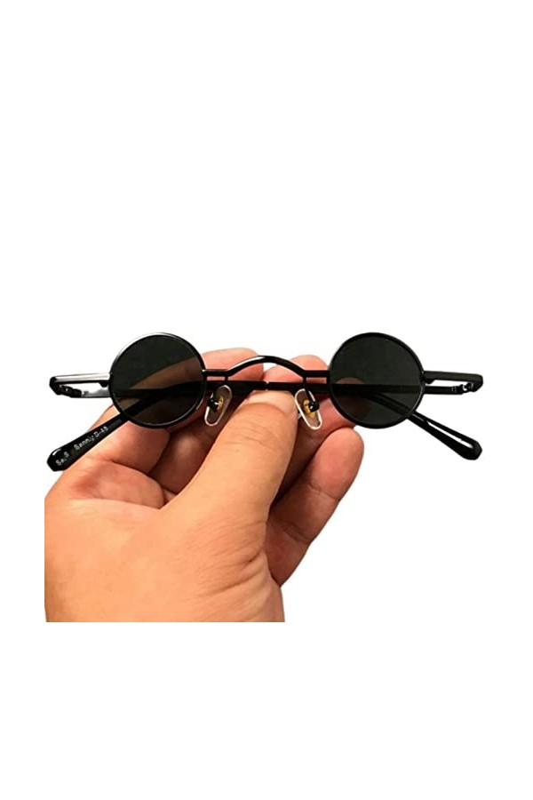 NGOCVN Lunettes De Soleil Homme Lunettes De Soleil Rondes Punk Lunettes De Soleil Rétro Pour Hommes Et Femmes Mode Hip Hop Ul