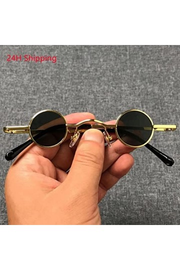 NGOCVN Lunettes De Soleil Homme Lunettes De Soleil Rondes Punk Lunettes De Soleil Rétro Pour Hommes Et Femmes Mode Hip Hop Ul