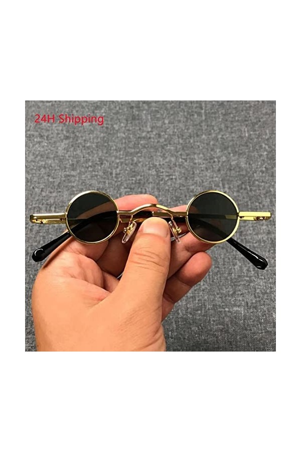 NGOCVN Lunettes De Soleil Homme Lunettes De Soleil Rondes Punk Lunettes De Soleil Rétro Pour Hommes Et Femmes Mode Hip Hop Ul