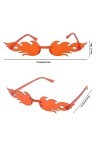 HENGBIRD Lot de 12 lunettes de soleil flammes colorées sans monture en forme de flamme, lunettes de soleil pour bal masqué, d