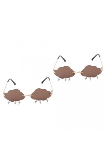 Abaodam 2 Paires Lunettes De Soleil Nuage Des Lunettes De Soleil Lunettes Pour Hommes Lunettes De Fête Dorées Vêtements Pour 