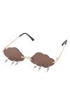 Abaodam 2 Paires Lunettes De Soleil Nuage Des Lunettes De Soleil Lunettes Pour Hommes Lunettes De Fête Dorées Vêtements Pour 