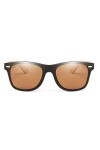 SHEANAON Lunettes de Soleil en Bois Hommes Femmes Carré Bambou Femmes pour Femmes Hommes Miroir Lunettes de Soleil Oversize À