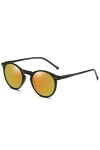 PAXAS Lunettes de soleil 2023 pour hommes et femmes - Lunettes de soleil rondes vintage pour hommes et femmes - C7 - Léopard-