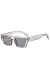 RCJOLLZ Mode Petit Rectangle gelée Gris Lunettes de Soleil Femmes Nuances&nbsp;&nbsp;&nbsp;rétro carré léopard Hommes Lunettes de Soleil