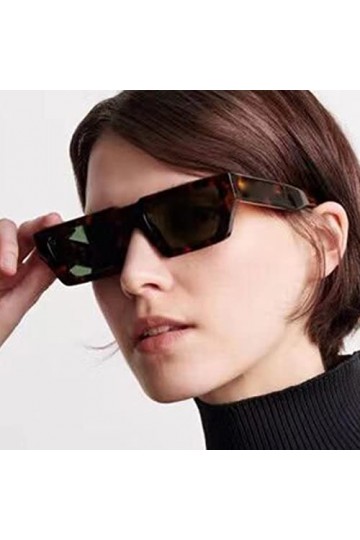 RCJOLLZ Mode Petit Rectangle gelée Gris Lunettes de Soleil Femmes Nuances&nbsp;&nbsp;&nbsp;rétro carré léopard Hommes Lunettes de Soleil